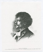 Reproduction d'un dessin de profil (gauche) du jeune Paderewski réalisé par Venino de New York – «reproduced with the king permission of Mr Daniel Mayer»