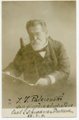 Carte postale du pianiste et pédagogue Carl Eschmann-Dumur (1835-1913), dédicacée «à I. J. Paderewski, son sincère admirateur, Carl Eschmann-Dumur, 27 mars 1906»