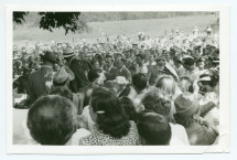 Reportage photographique réalisé à l'occasion du dernier discours prononcé par Paderewski à Oak Ridge (New Jersey), le 22 juin 1941, devant des vétérans polonais de la Première Guerre mondiale