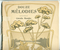 Partition des «Douze mélodies sur des poésies de Catulle Mendès» pour voix et piano op. 22 de Paderewski (Au Ménestrel / Heugel & Cie, Paris – dédicace «à Madame Marie Trélat» – dédicace manuscrite à l'intérieur «en souvenir de I. J. Paderewski»)