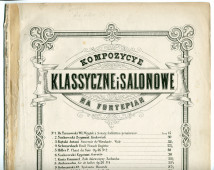 Partition de l'«Impromptu» en fa majeur pour piano (sans opus) de Paderewski (Sklad Nut Muzycznych Wr. Banarskiego, Varsovie – n° 16 d'un recueil de «Kompozycye Klassyczne i Salonowe na Fortepian» [collection de pièces classiques et de salon pour piano])