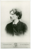 Photographie de profil de Paderewski vers 1890 par V. Girard à Nantes