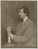 Portrait peint (d'auteur non identifié) du pianiste, compositeur et chef d'orchestre américain d'origine suisse Ernest Schelling