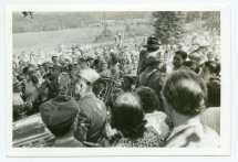 Reportage photographique réalisé à l'occasion du dernier discours prononcé par Paderewski à Oak Ridge (New Jersey), le 22 juin 1941, devant des vétérans polonais de la Première Guerre mondiale