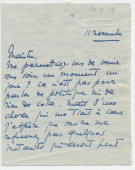 Lettre (avec enveloppe et carte d'accompagnement d'Antoinette Giron) adressée par Simone Giron-de Pourtalès à Paderewski, à Morges, de «La Terrasse» à Genthod (Genève) le 11 novembre 1939