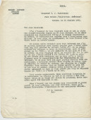 Copie de la lettre adressée par Ernest Gonvers, notaire à Morges, à Paderewski, à Paso Robles (Californie), le 22 juillet 1921