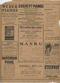 Programme de la première américaine de l'opéra «Manru» de Paderewski donnée le vendredi 14 février 1902 au Metropolitan Opera de New York
