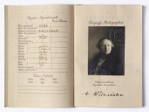 Passeport d'Antonina Wilkonska Paderewska, établi en 1936 par le Consulat de la République de Pologne à Berne