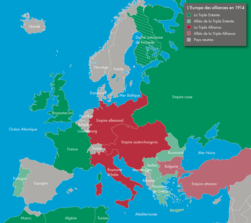 Карта европы в 1917 году